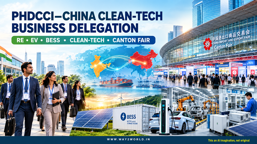 PHDCCI to Lead 2nd Renewable Energy & EV Sector Business Delegation to China, with Visit to Canton Fair