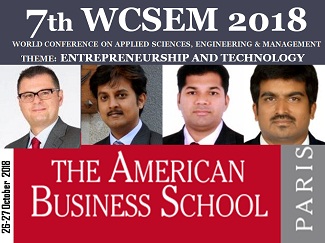 BRCORP’s WORLD CONGRESS ON SCIENCE, ENGINEERING AND MANAGEMENT AT PARIS